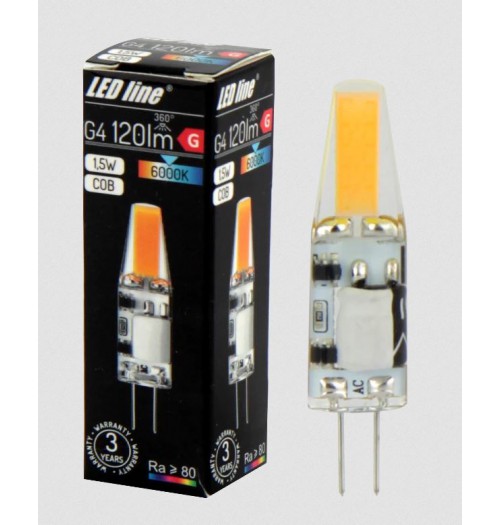 Lemputė LEDLINE LED G4 1.5W 6000K 120lm (10-18V AC/DC)