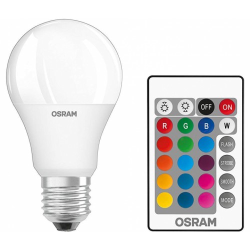 Lemputė OSRAM LED STAR RGB+WW E27 9W, 2 vnt. kompl., valdoma pulteliu