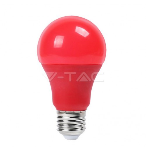 Lemputė V-TAC LED E27 A60 9W raudona