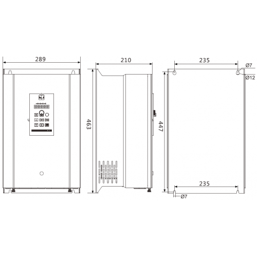 Dažnio keitiklis Wecon VB-4T022GB/030PB 3F>3F 22.0/30.0kW IP20