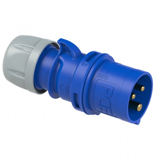 Kištukas pernešamas CEE tipo, 3 k. 16A IP44, PCE SHARK