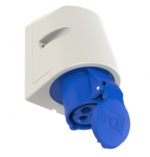 Kištukinis lizdas tvirtinamas CEE tipo, 3 k. 16A IP44, PCE SHARK
