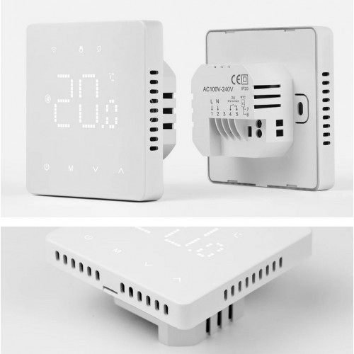 Programuojamas savaitinis termostatas Beok TGM-50 baltos sp. su WiFi (Tuya) valdymu