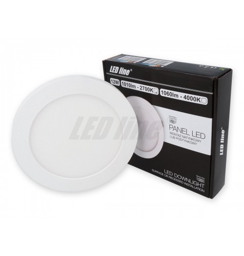LED panelė LEDLINE EASYFIX 12W 2700K įleidžiama/virštinkinė apvali 