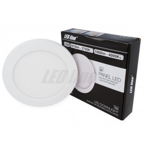 LED panelė LEDLINE EASYFIX 12W 4000K įleidžiama/virštinkinė apvali 