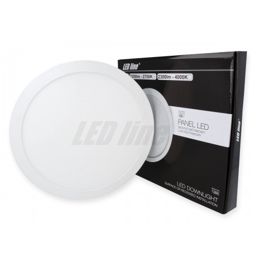 LED panelė LEDLINE EASYFIX 24W 2700K įleidžiama/virštinkinė apvali 