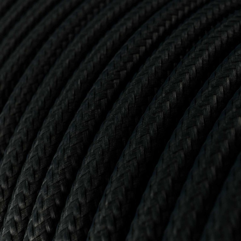 Šviestuvo kabelis medžiagine izoliacija 2x0.75mm² juodas